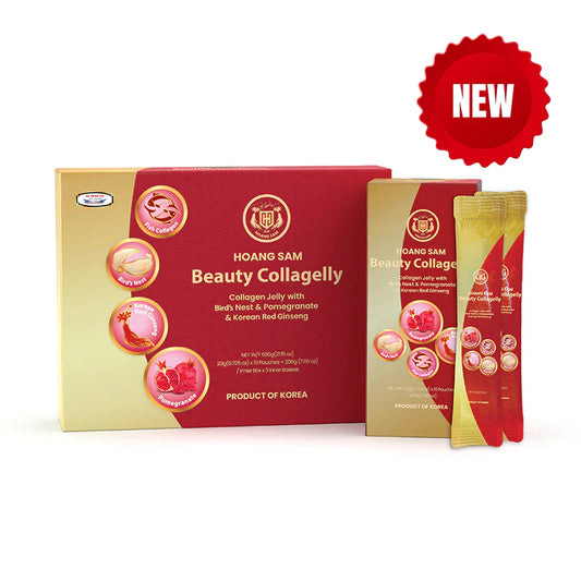 HOANG SAM Beauty Collajelly - Collagen Jelly with Bird's Nest & Pomegranate & Korean Red Ginseng 600g/12.15oz