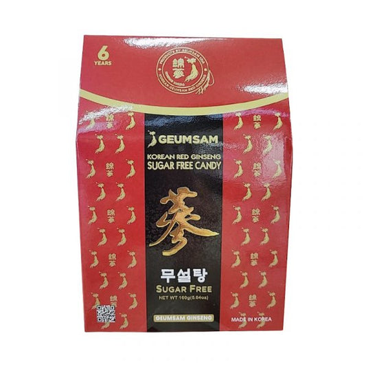 GEUMSAM Korean Red Ginseng Sugar Free Candy Carton (160g x 1 Bag)